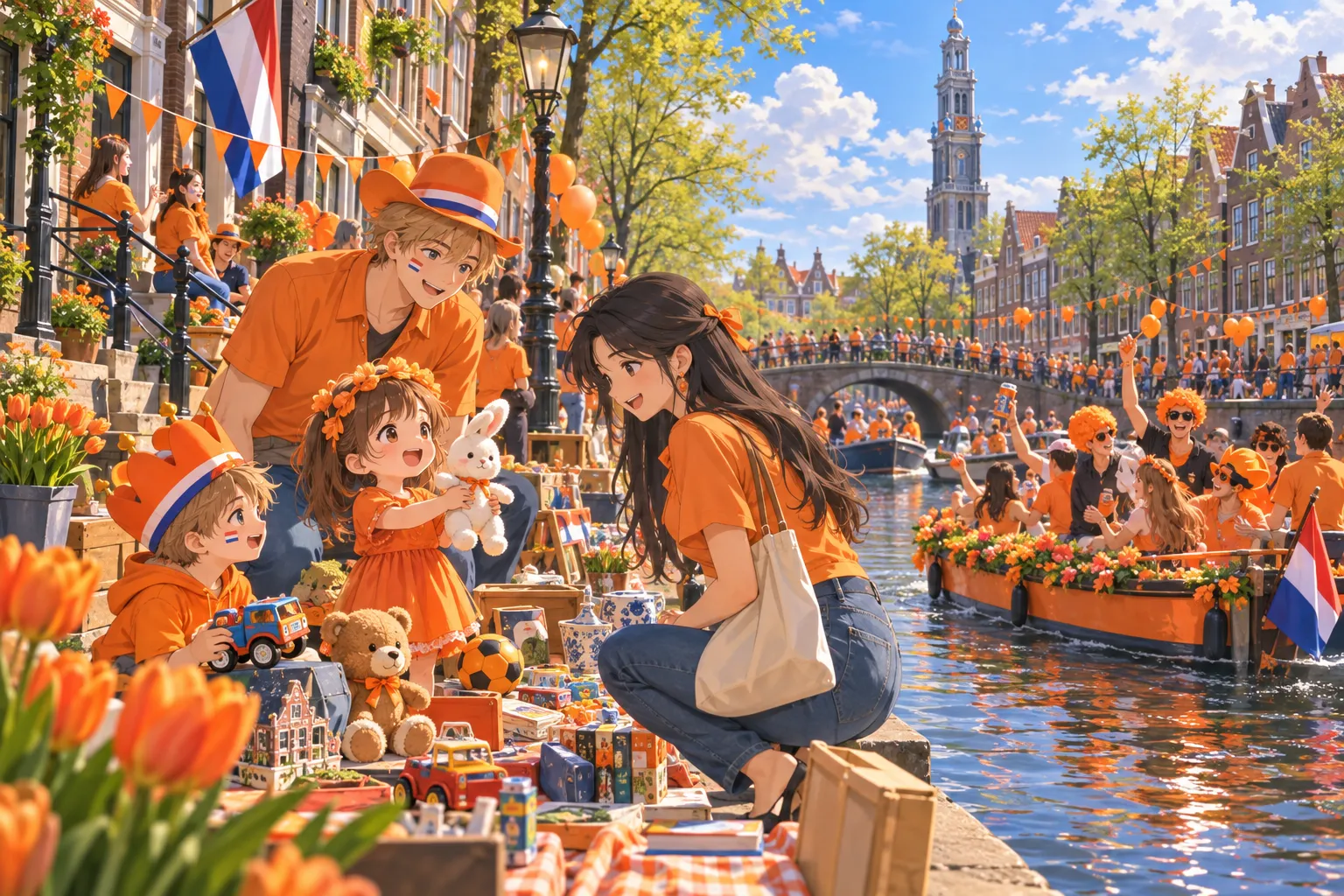 国王の日(オランダ)(King's Day (Netherlands))のイラスト