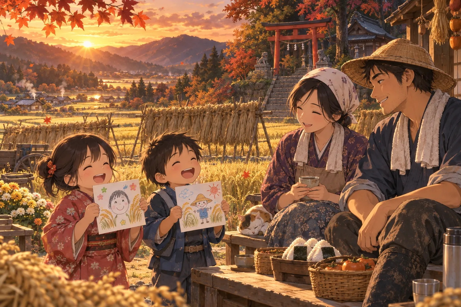 勤労感謝の日(Labor Thanksgiving Day)のイラスト