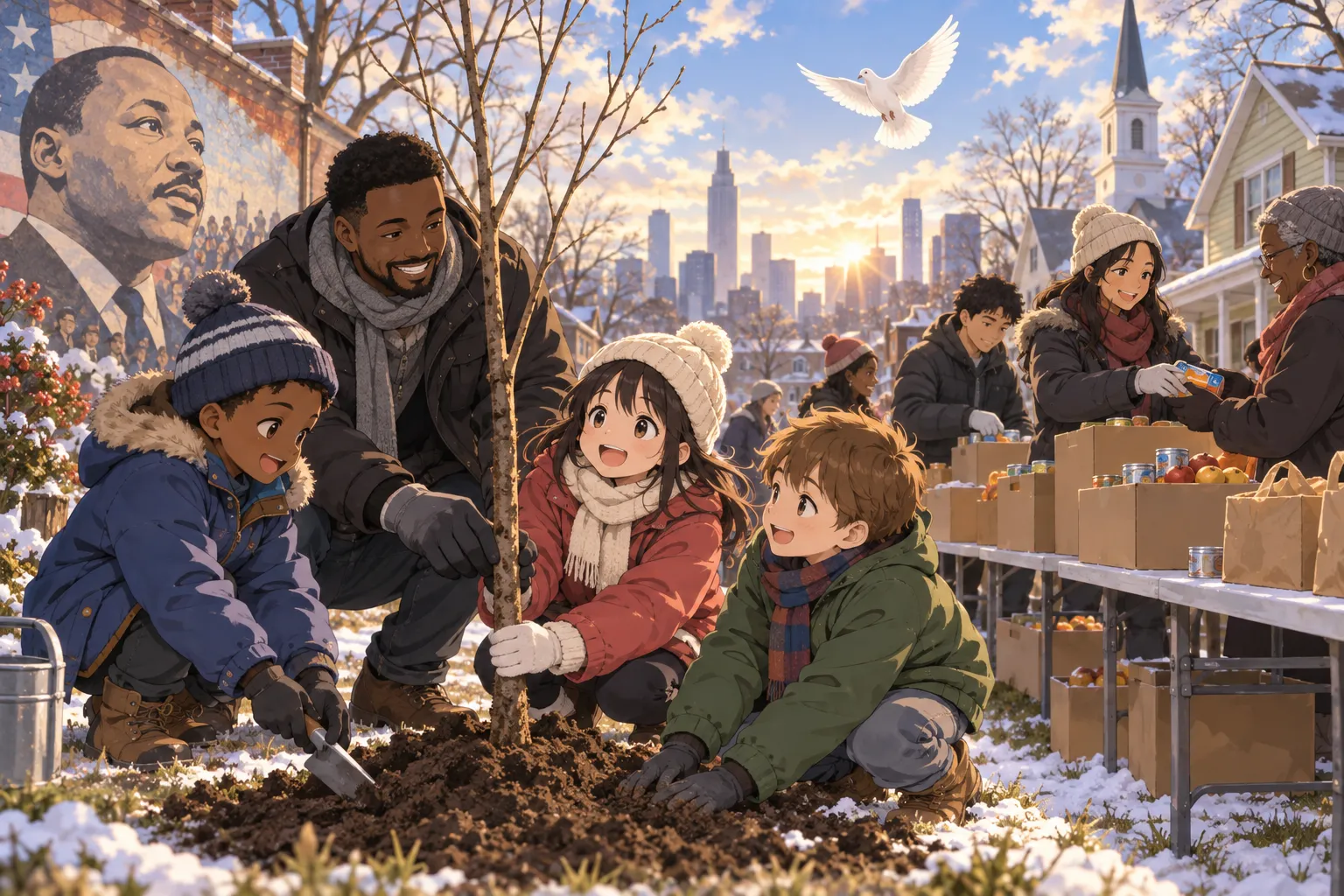 キング牧師記念日（Martin Luther King Jr. Day）のイラスト