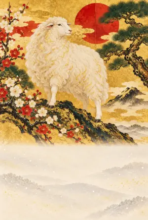 未年の年賀状デザイン