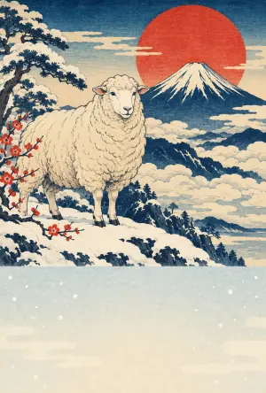未年の年賀状デザイン