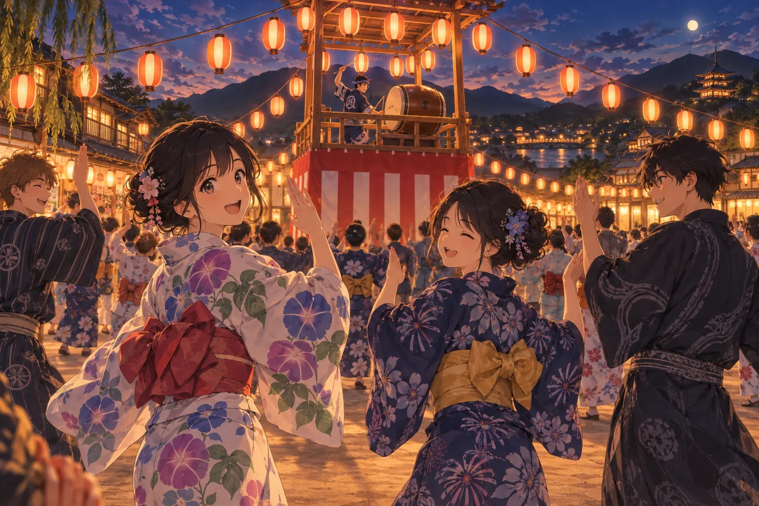 お盆（Obon）のイラスト