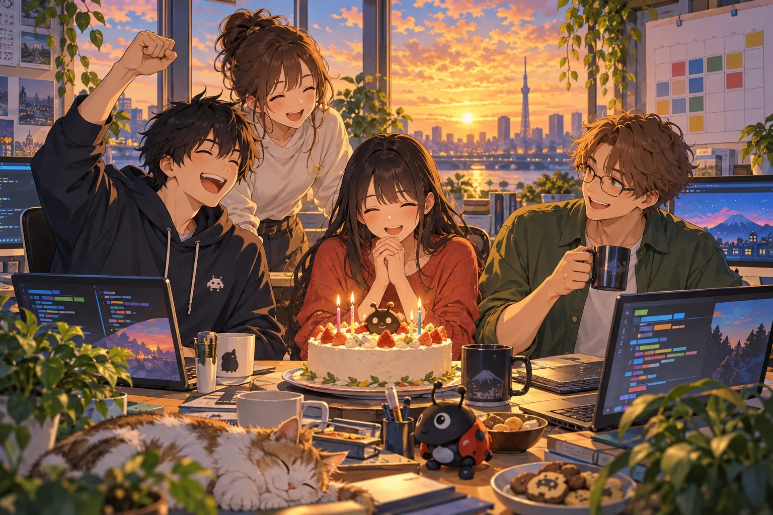 プログラマーの日(256日目)(Programmers' Day)のイラスト