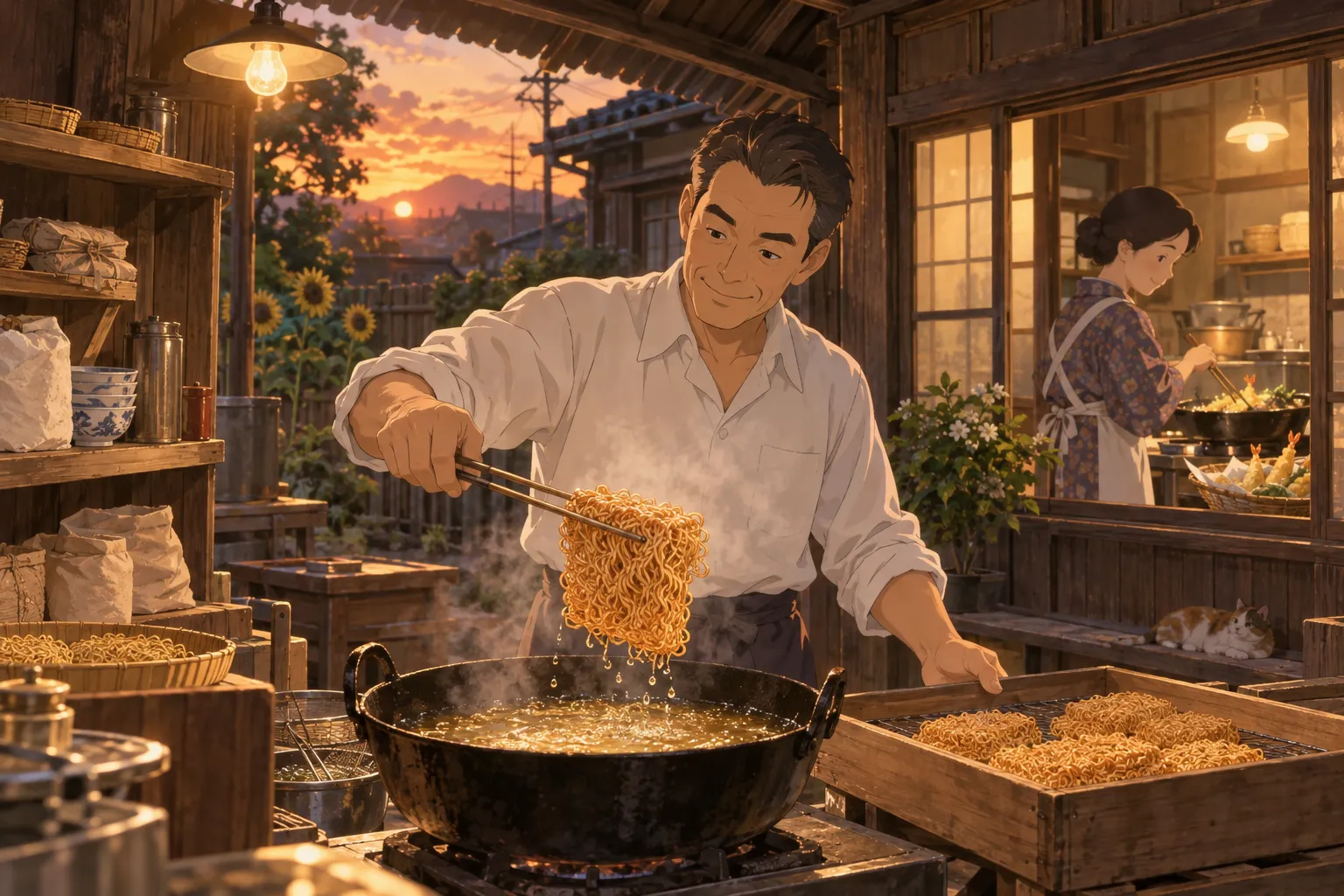 即席ラーメン記念日(8月25日)(Instant Ramen Day)のイラスト