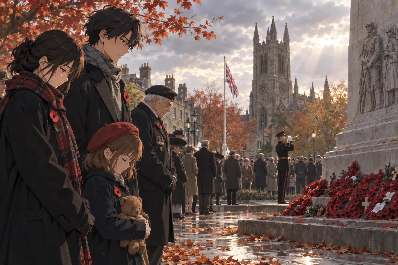 リメンブランス・デー(ポピーの日)・退役軍人の日(Remembrance Day / Veterans Day)のイラスト