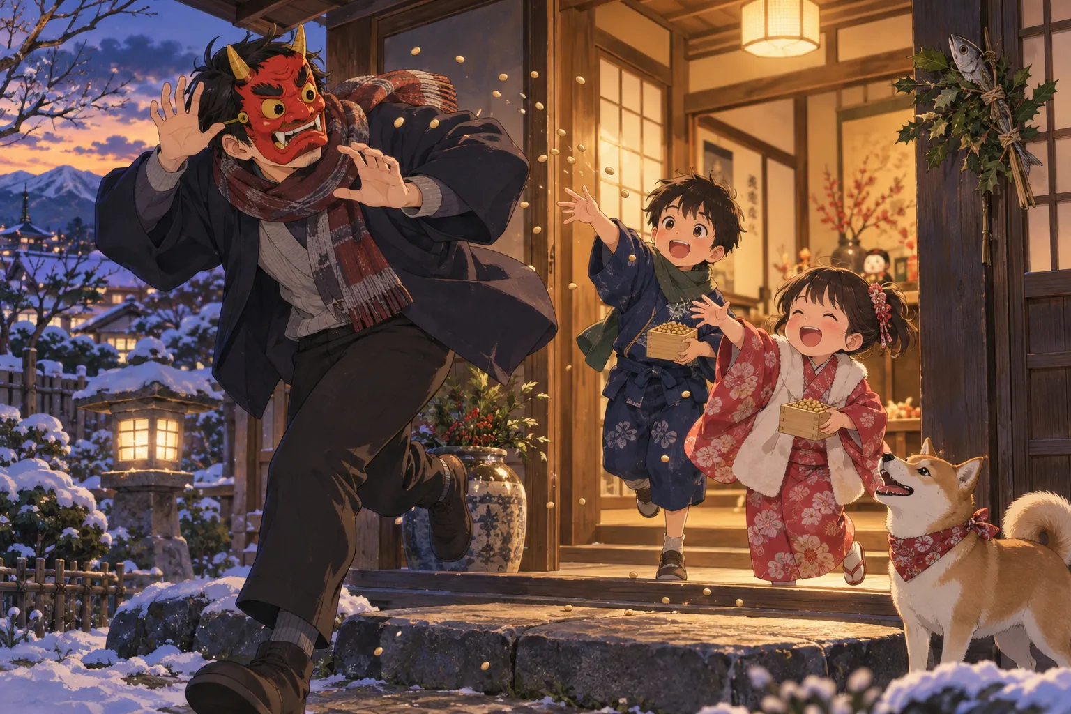 節分（Setsubun）のイラスト