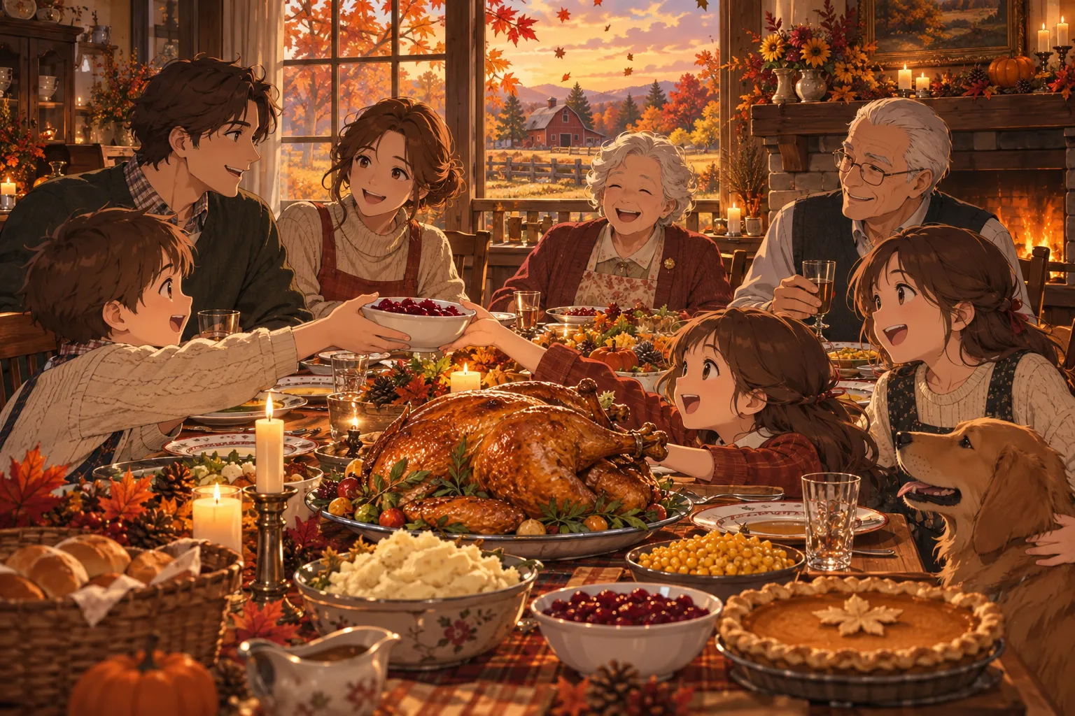 感謝祭(サンクスギビング)(Thanksgiving)のイラスト