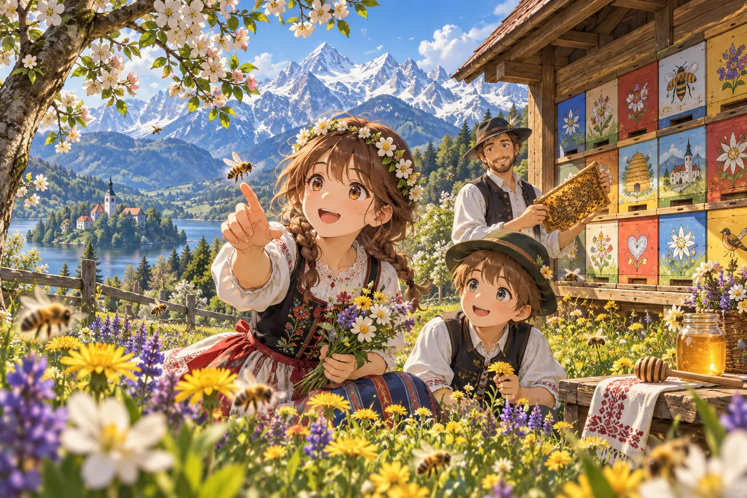世界ミツバチの日(World Bee Day)のイラスト