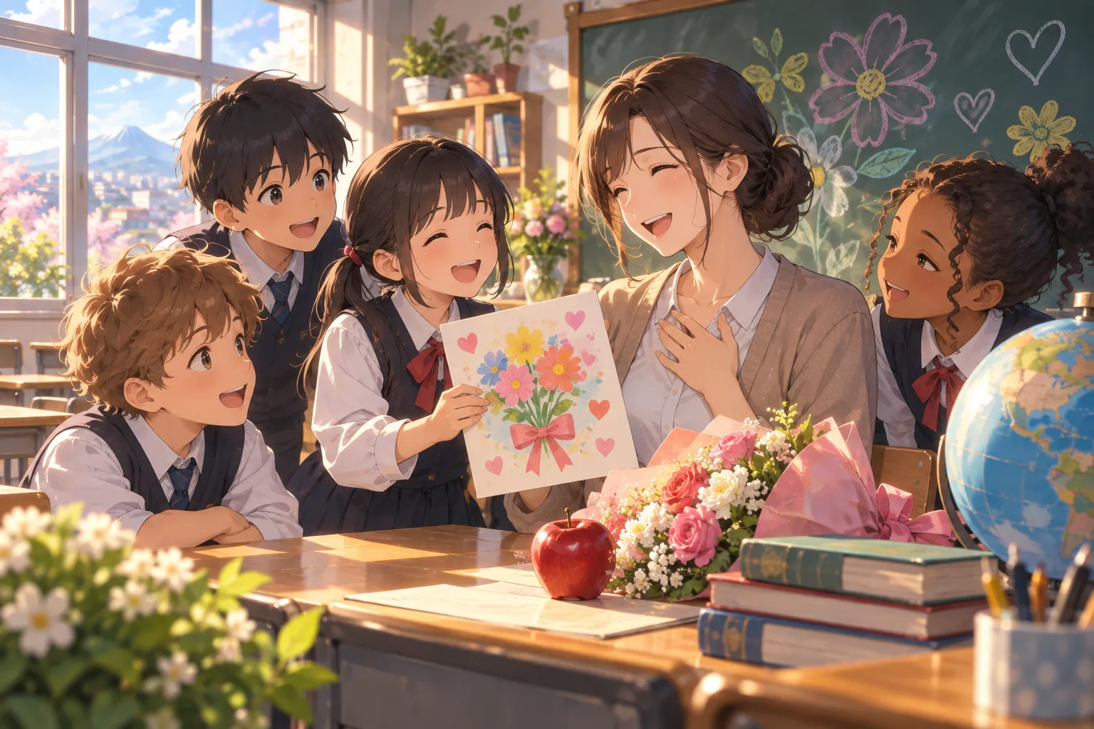 世界教師デー（World Teachers' Day）のイラスト