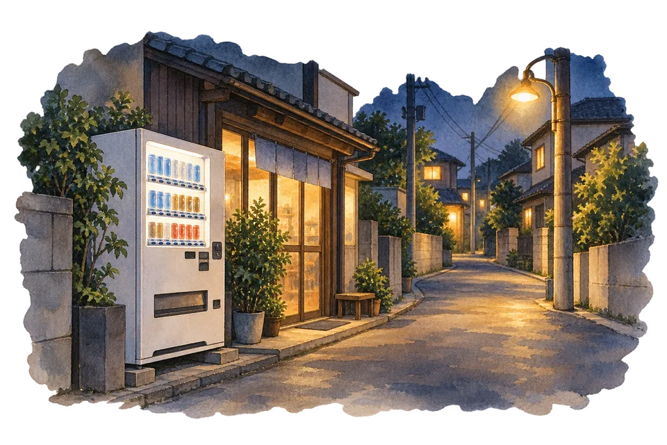「自販機が、外に置きっぱなし？」 — 壊されない理由と、減りはじめた理由
