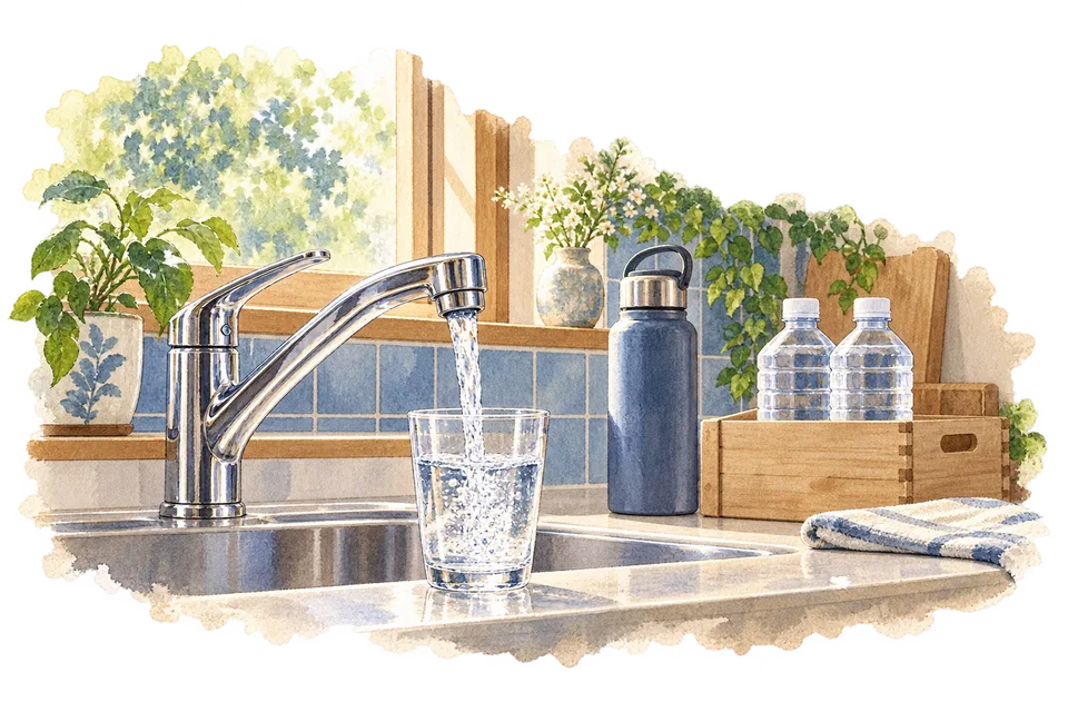 「蛇口の水、そのまま飲むの？」 — 52項目の基準と、それでも水を買う理由