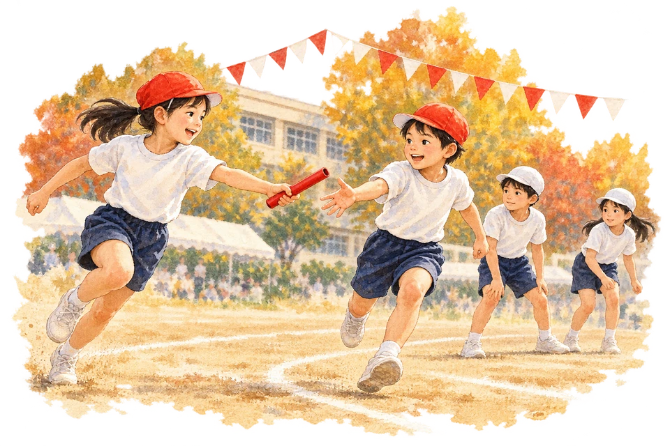 「運動会、なんで赤と白なの？」 — 源平の旗と、お祝いの色が重なった話