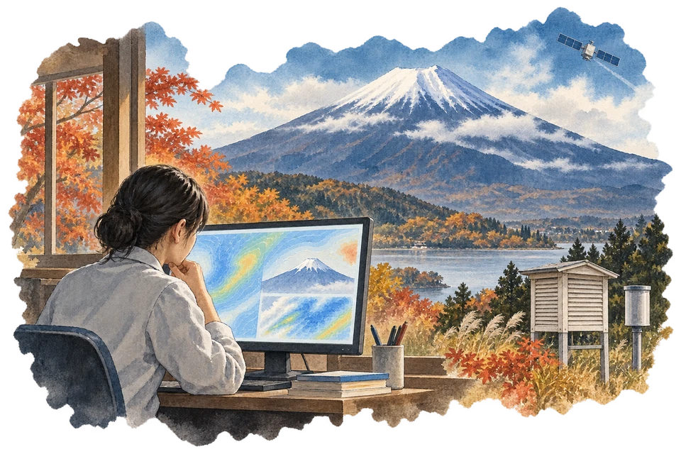 富士山の初冠雪、人の目で見るのをやめた — 130年続いた「目で見る」観測の話
