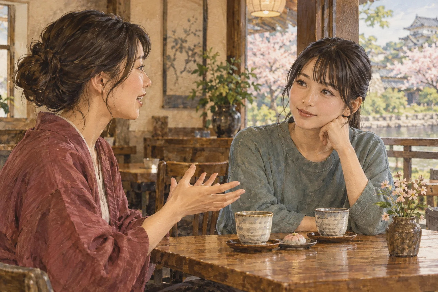 会話中に相槌を打ちながら熱心に聞く人