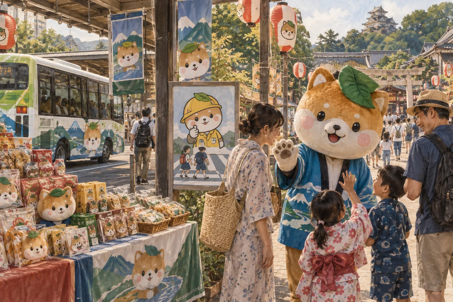地域の暮らしと商品を結ぶ架空のご当地キャラクター