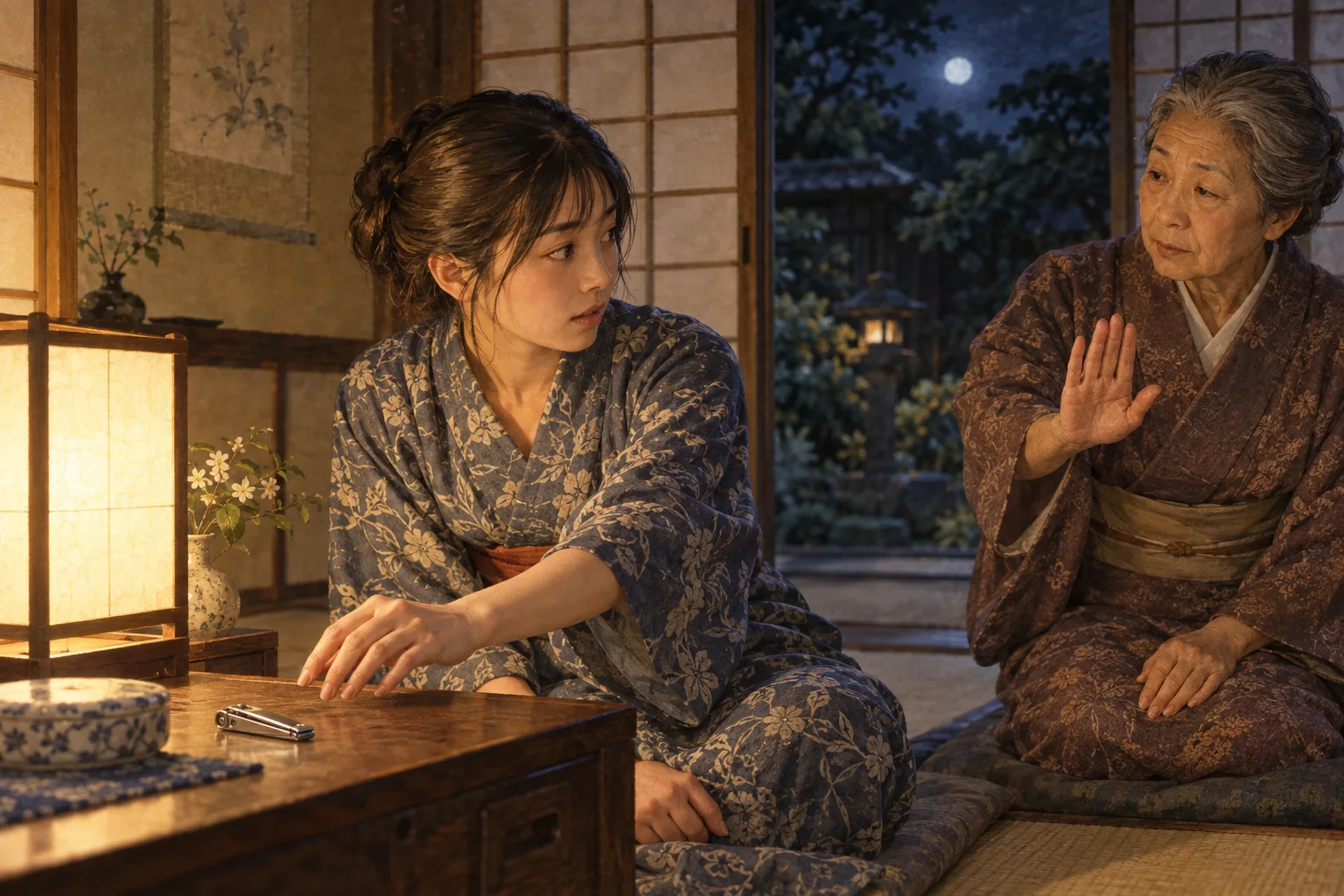 夜に爪を切るのを止められる若者