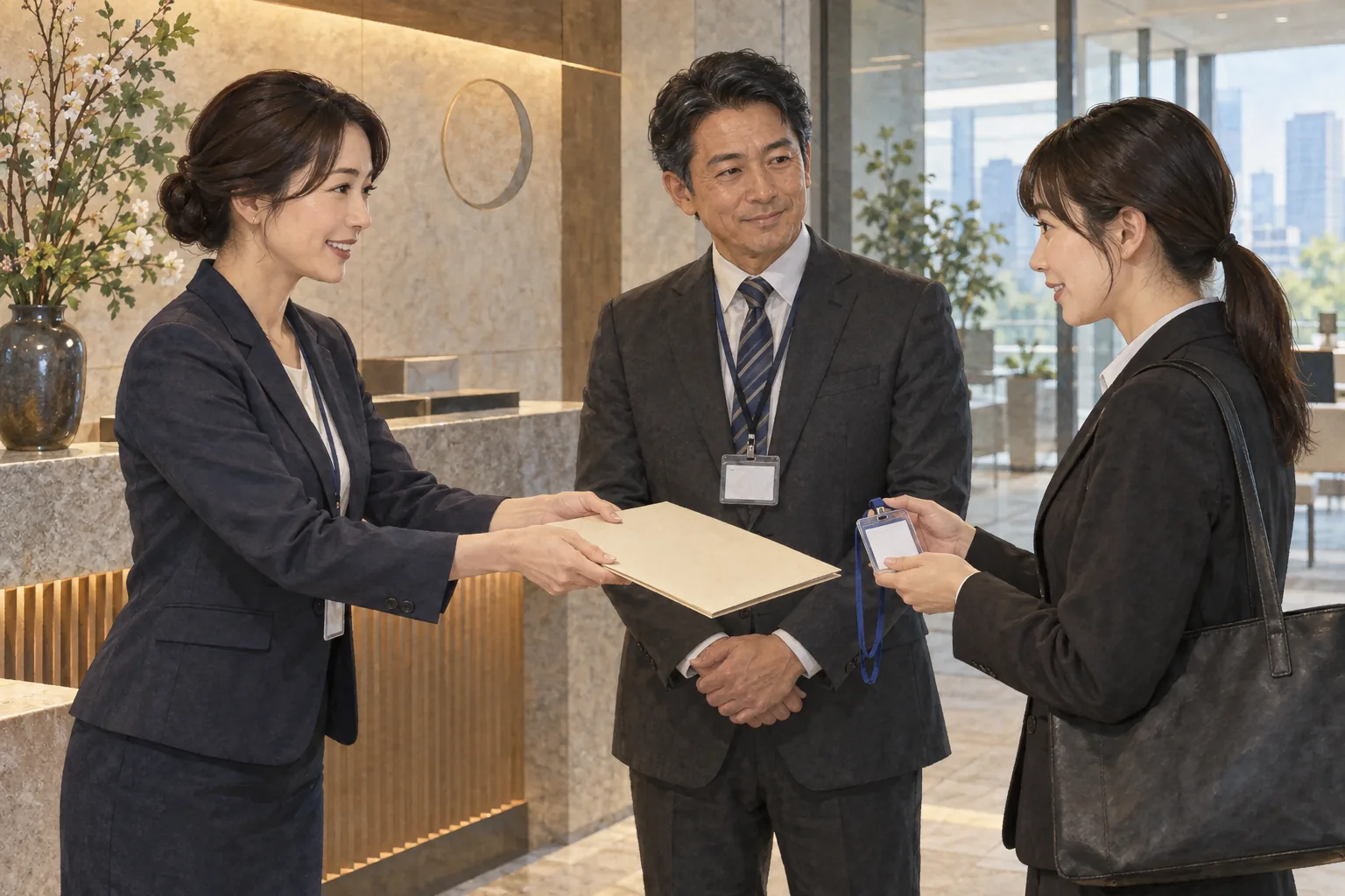 派遣会社の担当者から派遣先の上司へ紹介される派遣社員