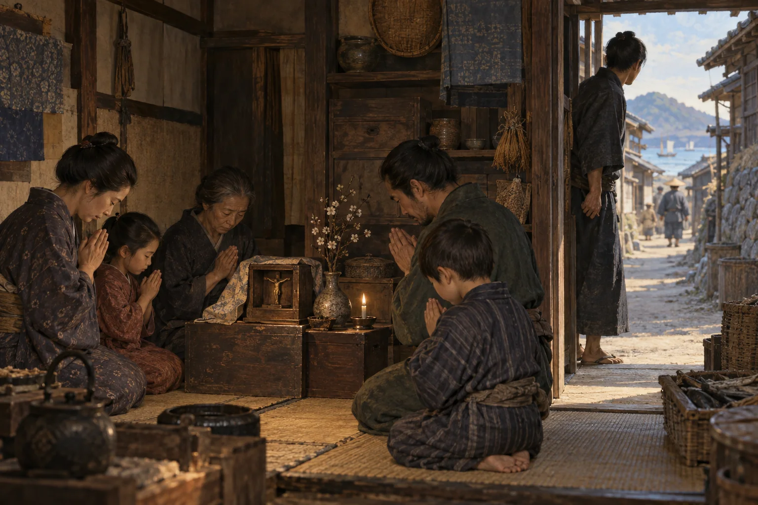 江戸時代に信仰をひそかに守る潜伏キリシタン
