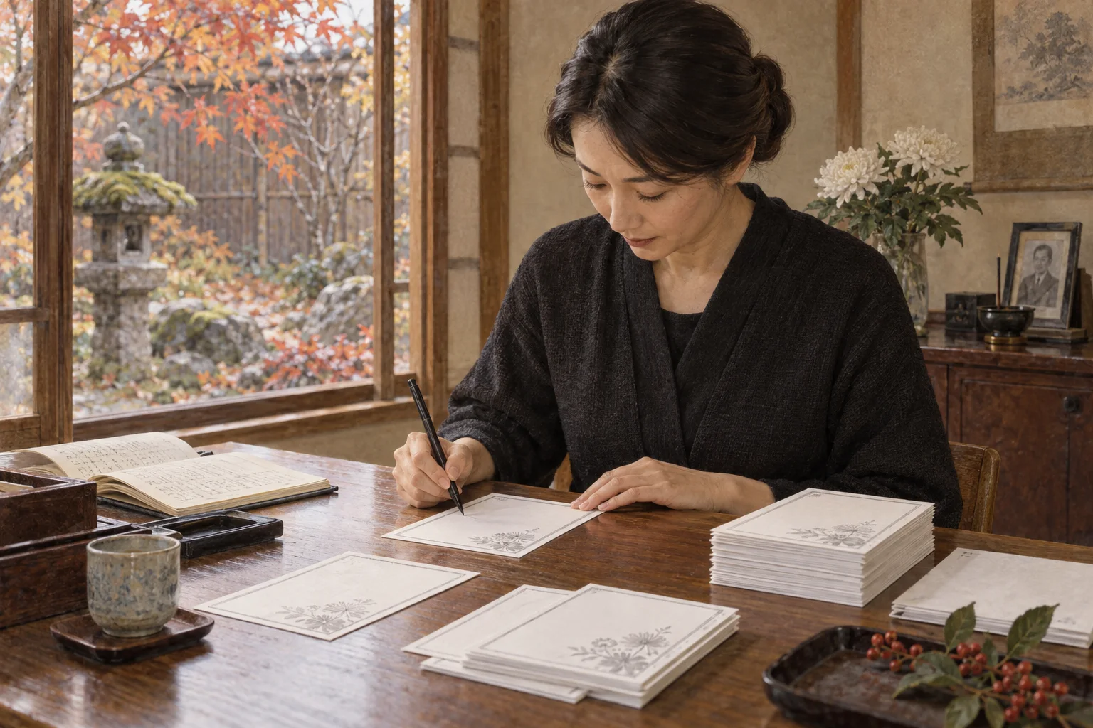年末前に喪中はがきを準備する人