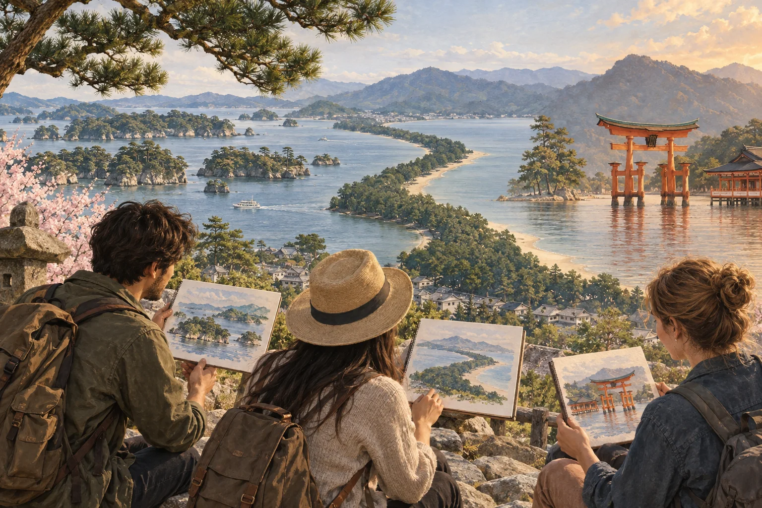 松島・天橋立・宮島の日本三景を旅で味わう人々