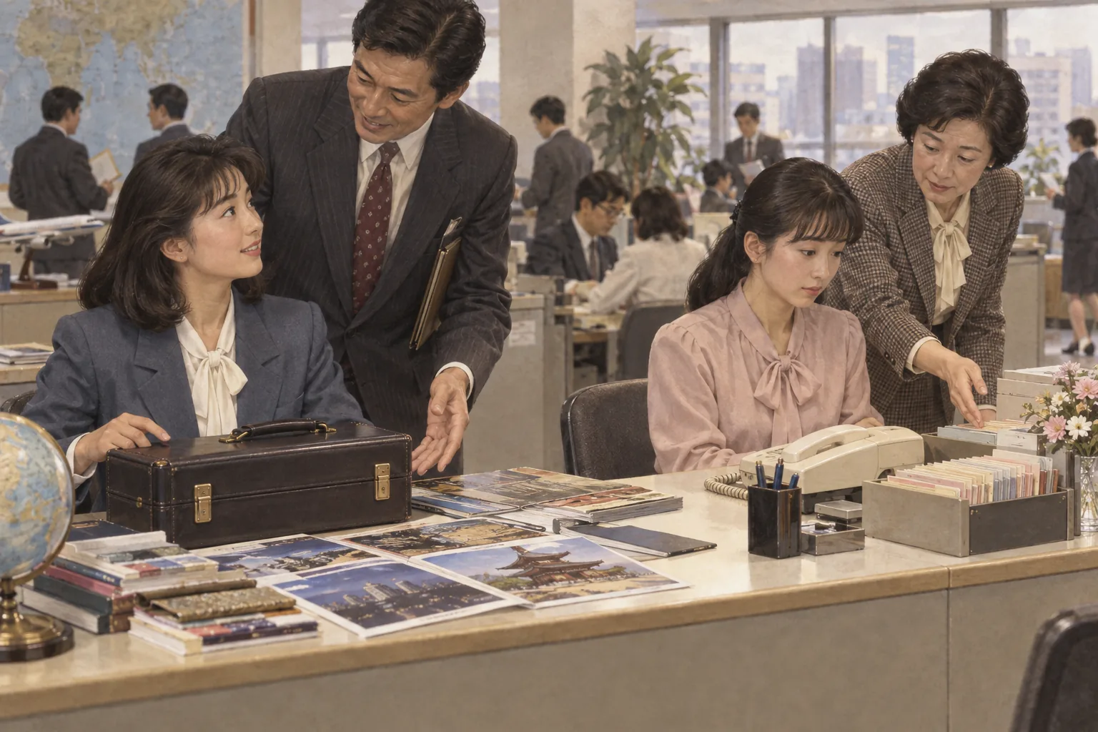総合職と一般職で異なる配属を受ける1980年代の新入社員