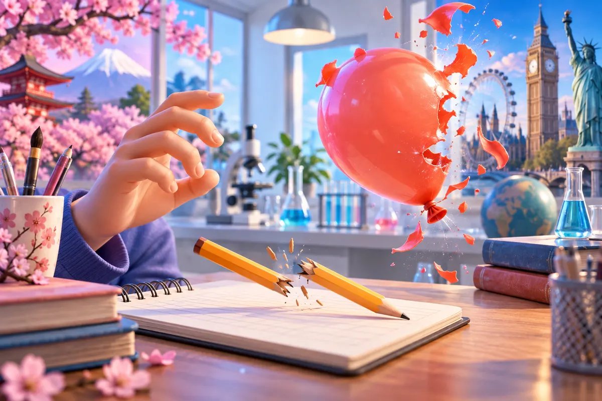 実験では、鉛筆を折る・風船を割るなど16種類の動作を、「わざと」と「うっかり」の両方の版で見せた(Fausey ら, 2010)