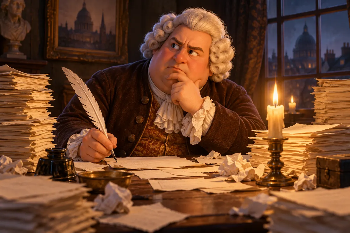 1755年の英語辞書は「26文字と言ってよい」と書きながら、本文では I と J、U と V をまとめて並べていた