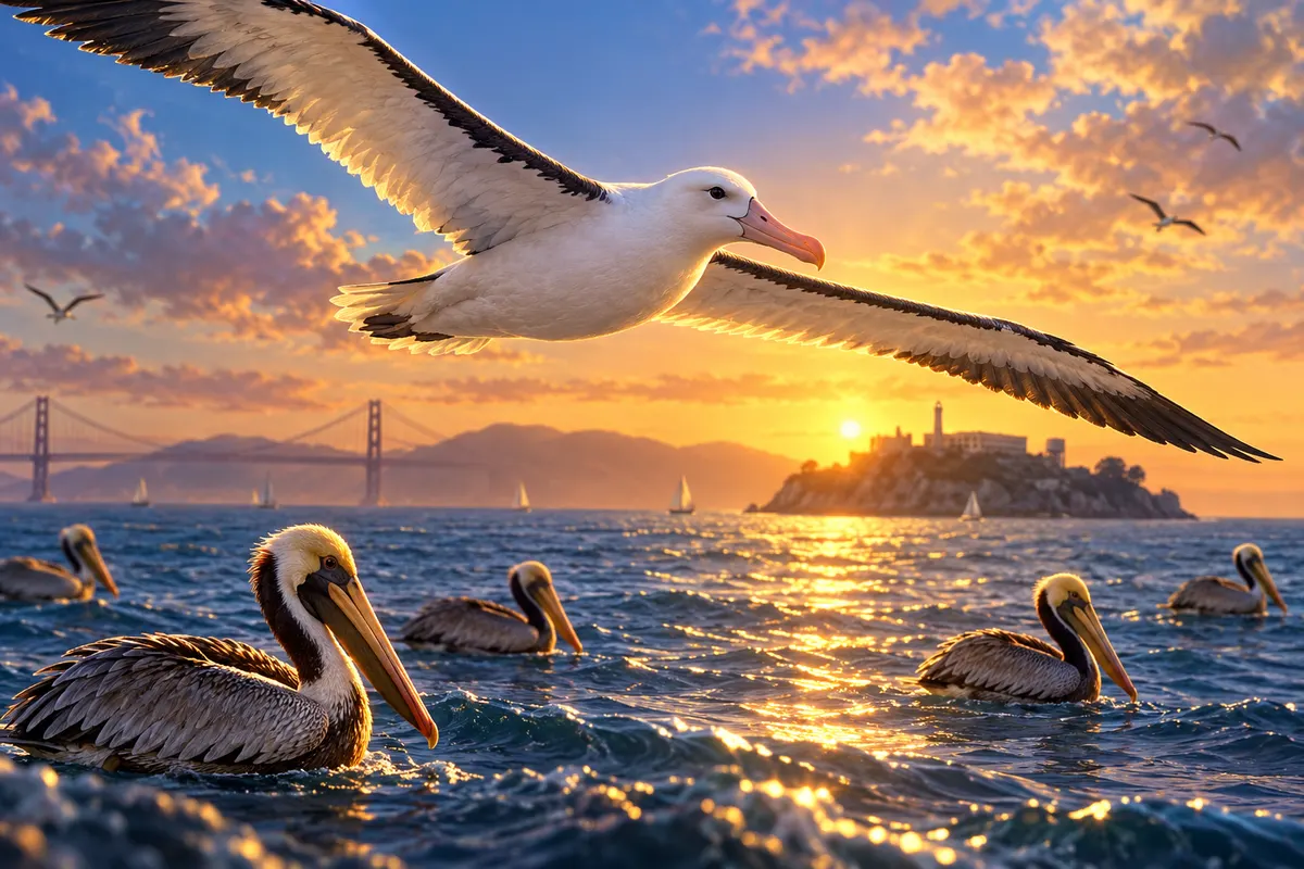 albatross(アホウドリ)と監獄島アルカトラズは、海鳥を表す同じ言葉にさかのぼる