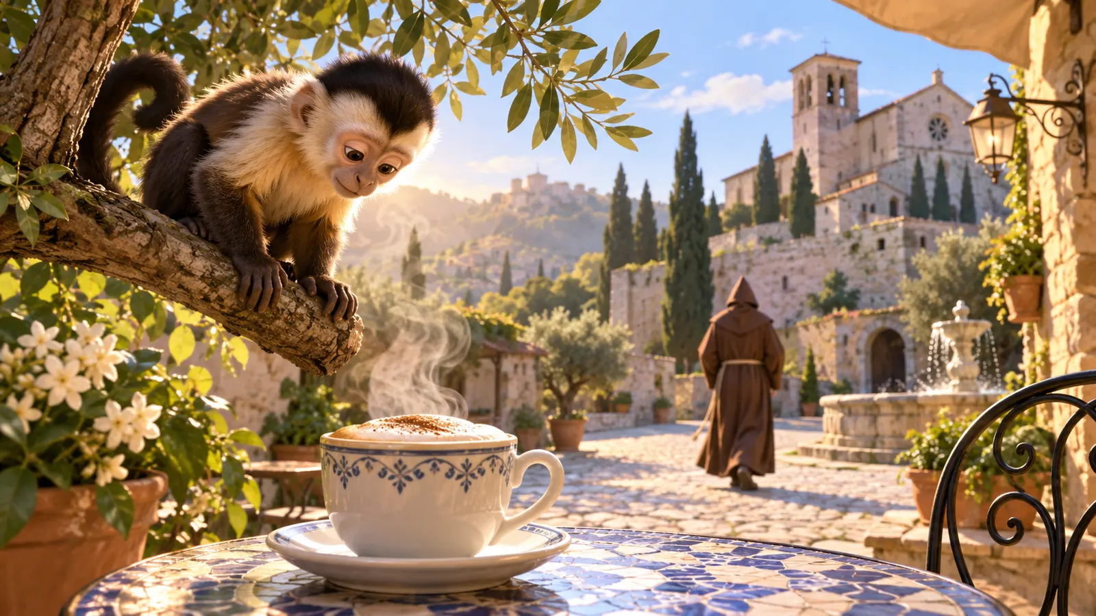 カプチーノとオマキザルの英語名は、同じ「修道士のあだ名」から生まれた