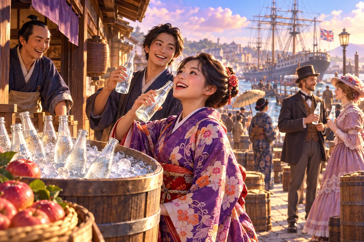 明治の初めごろ、日本では、りんご系の香料を使った炭酸飲料が「シャンペン・サイダー」と呼ばれていた（世界大百科事典）