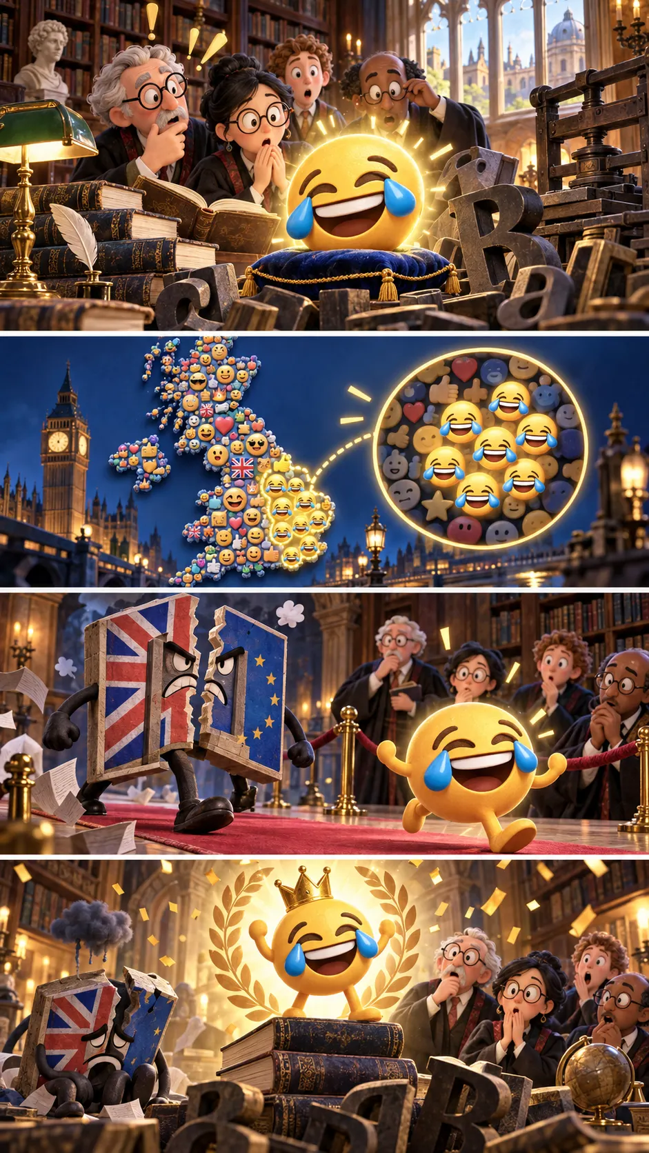 2015年の「今年の単語」は絵文字😂だった。オックスフォードの候補には Brexit もいたの4コマ漫画