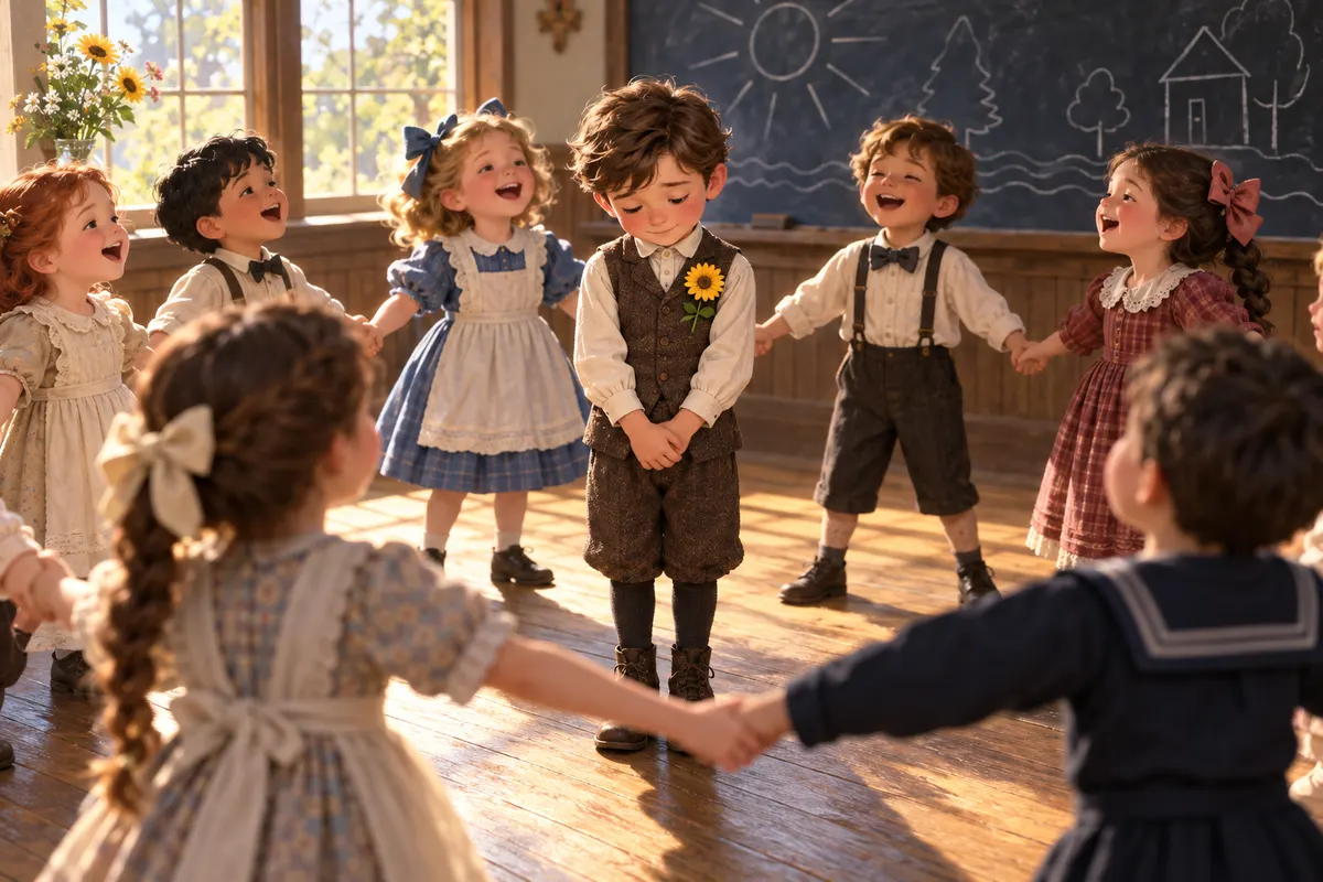 1901年の教育雑誌に、誕生日の子を輪の真ん中に立たせて「Happy birthday to you」と歌う様子がのっていた(2015年の判決文による)