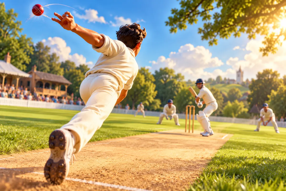 地面に立つ3本の棒が wicket。3球続けて3人の打者をアウトにすると「ハットトリック」
