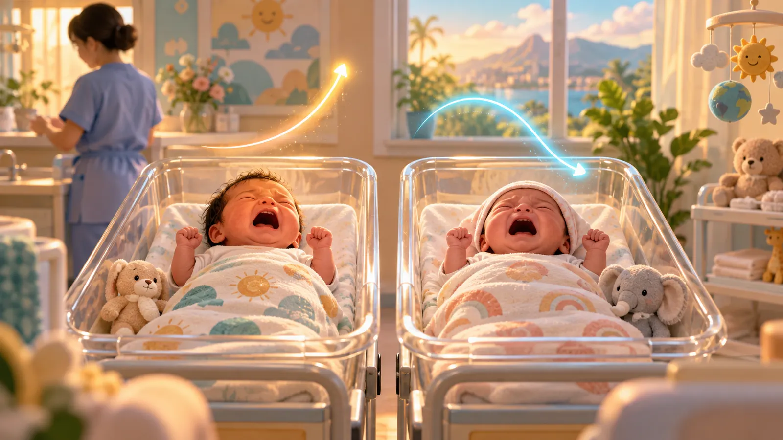赤ちゃんの泣き声に“お国なまり”? 生後2〜5日、フランスの子は上がり調子、ドイツの子は下がり調子が多め
