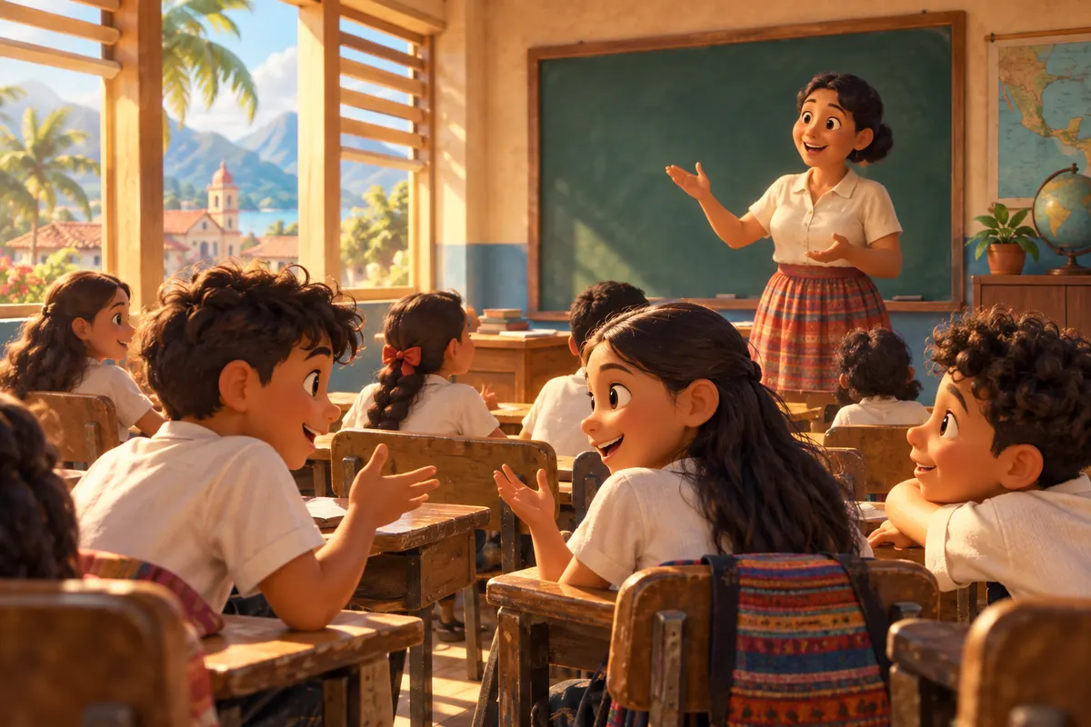 授業はスペイン語。でも子どもたちどうしの間では、新しい手話が育っていった