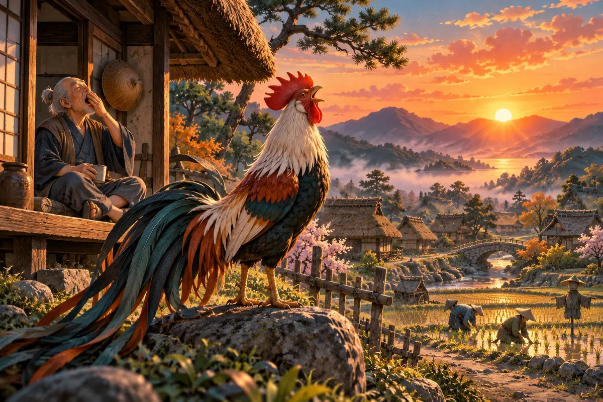 「トーテンコー」には「東天紅」（東の空が紅くなる）という漢字があてられた（デジタル大辞泉）
