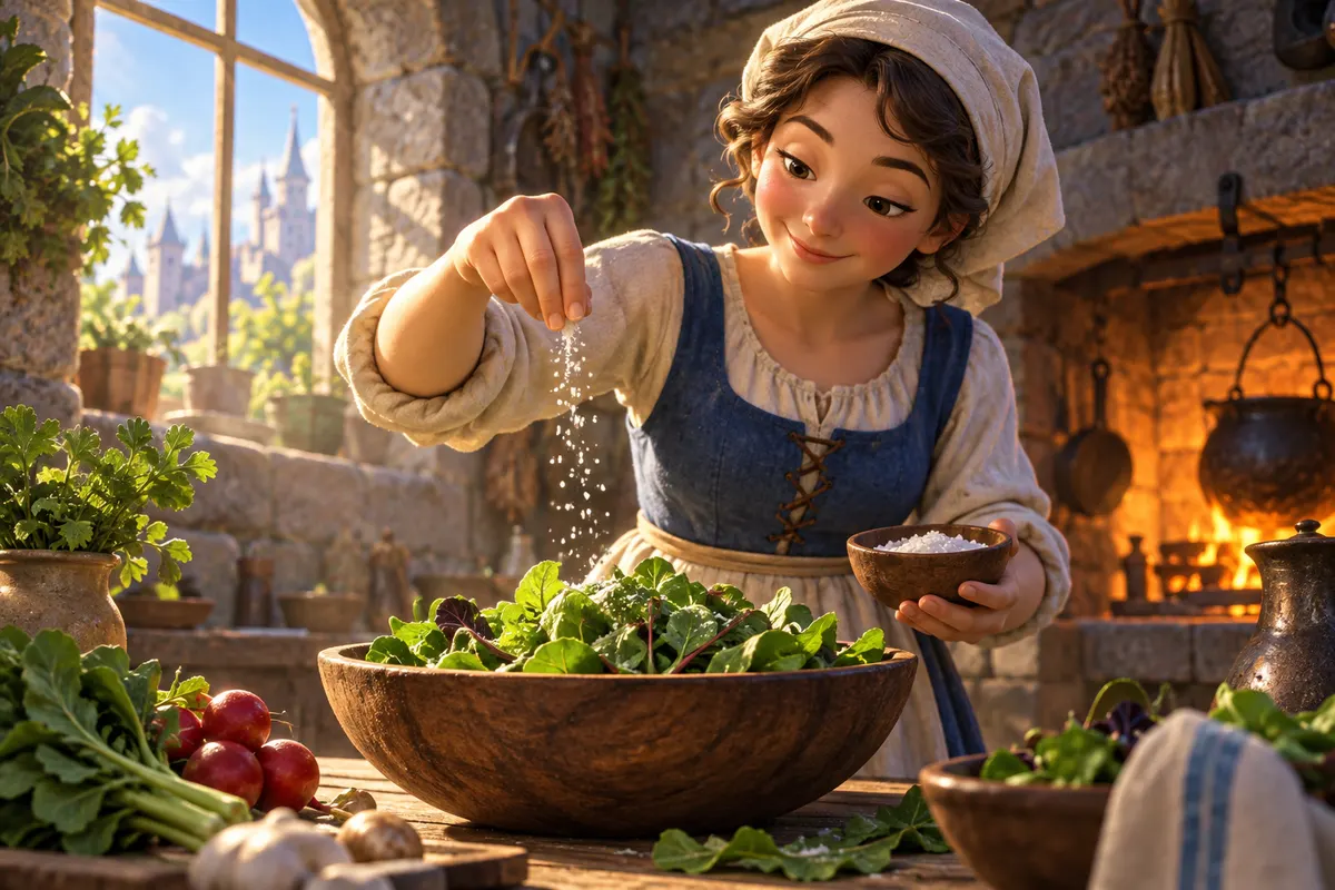 salad のもとは「塩をされた(もの)」。塩はドレッシングに欠かせない材料だった(AHD)