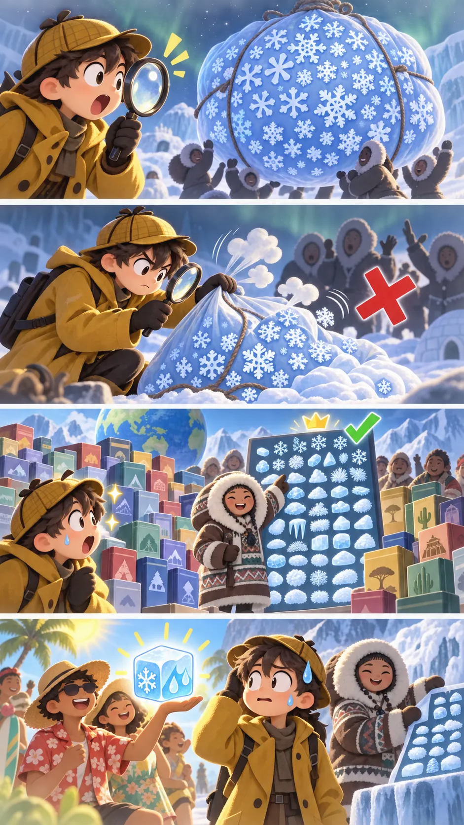 「エスキモーの言葉には雪の単語が100」は盛りすぎ。でも616言語の比較で“雪の語彙1位”だったの4コマ漫画