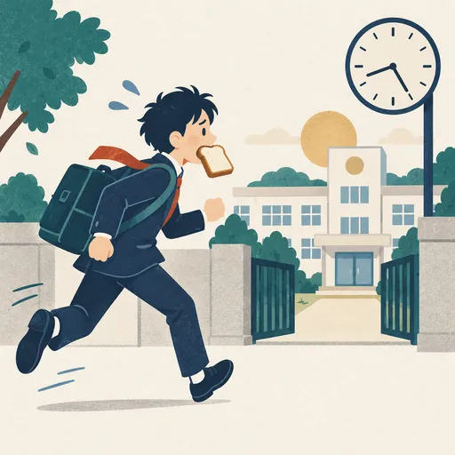 be late for のイメージ