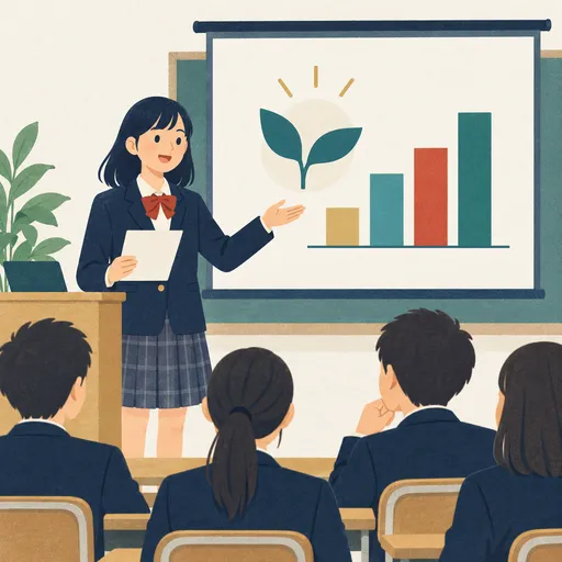 give a presentation のイメージ
