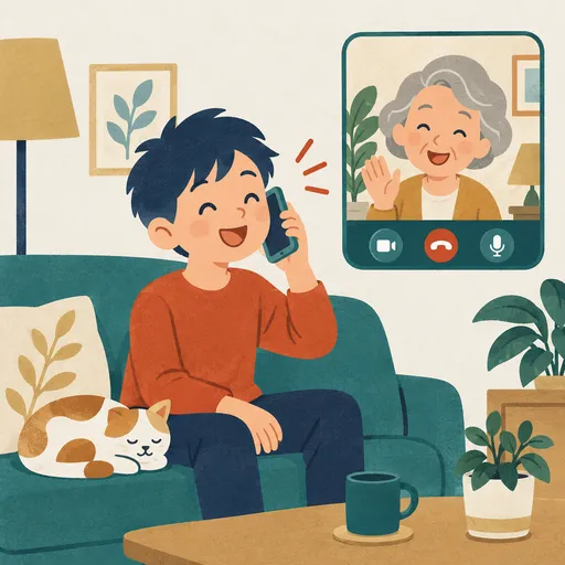 on the phone のイメージ