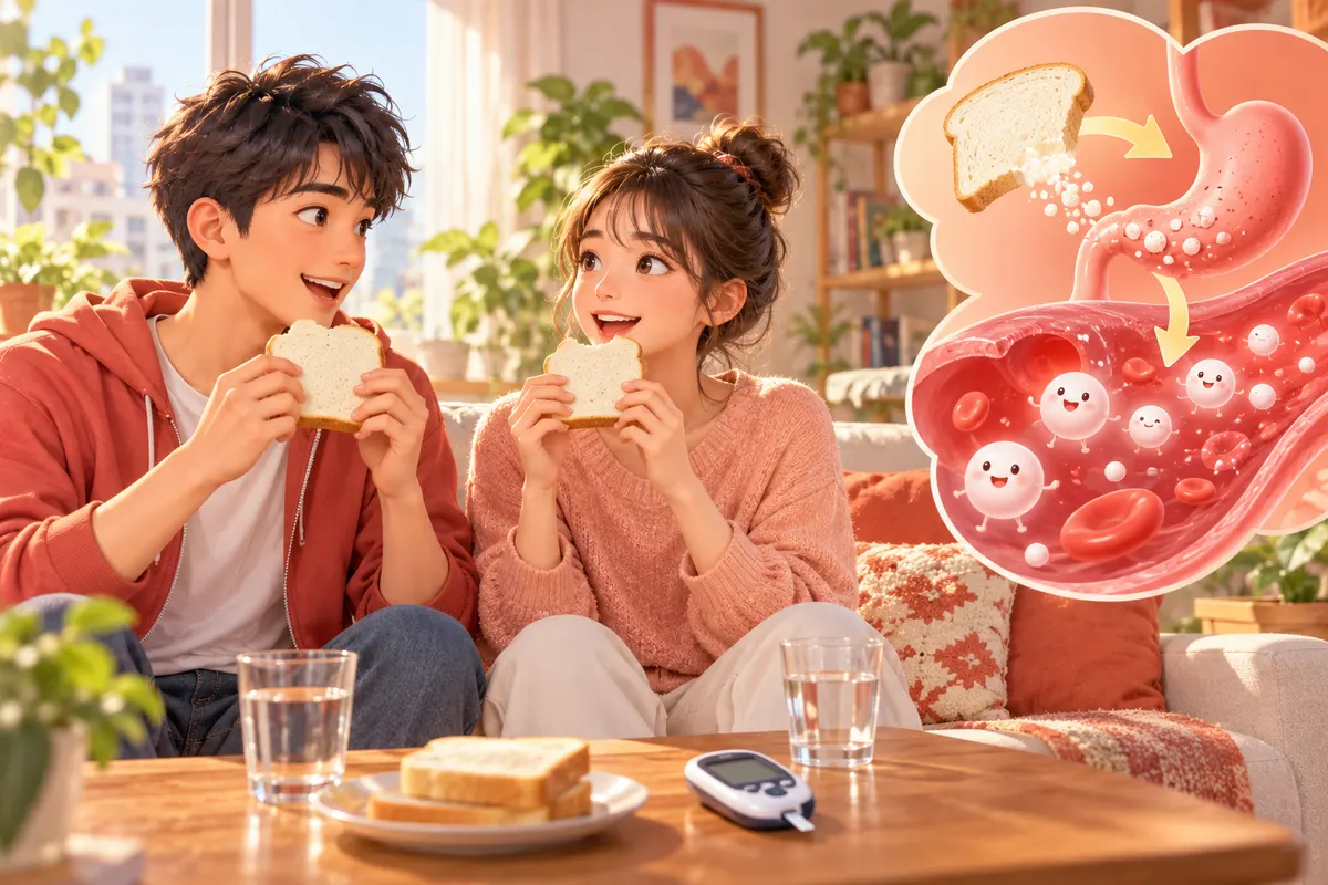 恋人と同じ部屋で、同じパンを同時に食べる。話すのも触れるのも自由だった(イメージ)