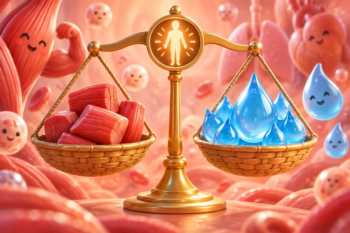 「除脂肪量」には、筋肉だけでなく水分も含まれる