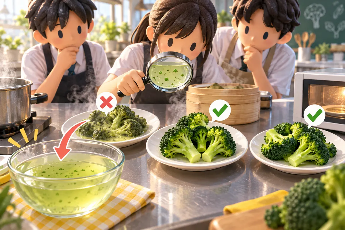 ゆで汁がうっすら色づくのは、野菜の成分が溶け出しているサイン