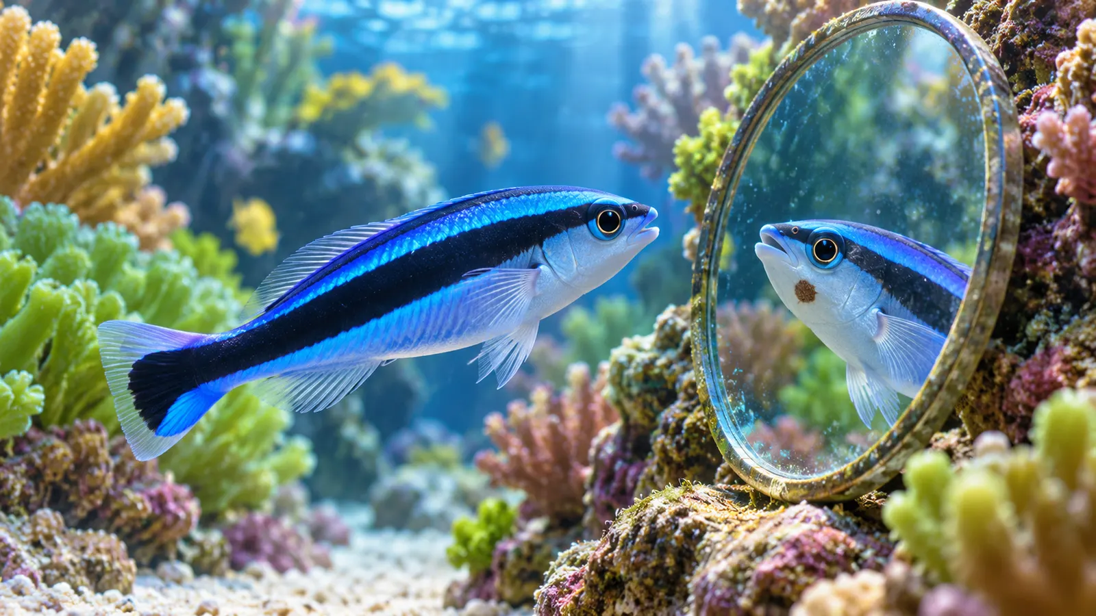 鏡を見て「自分のノドの汚れ」を落とす魚がいた。ホンソメワケベラと鏡像認知の大発見