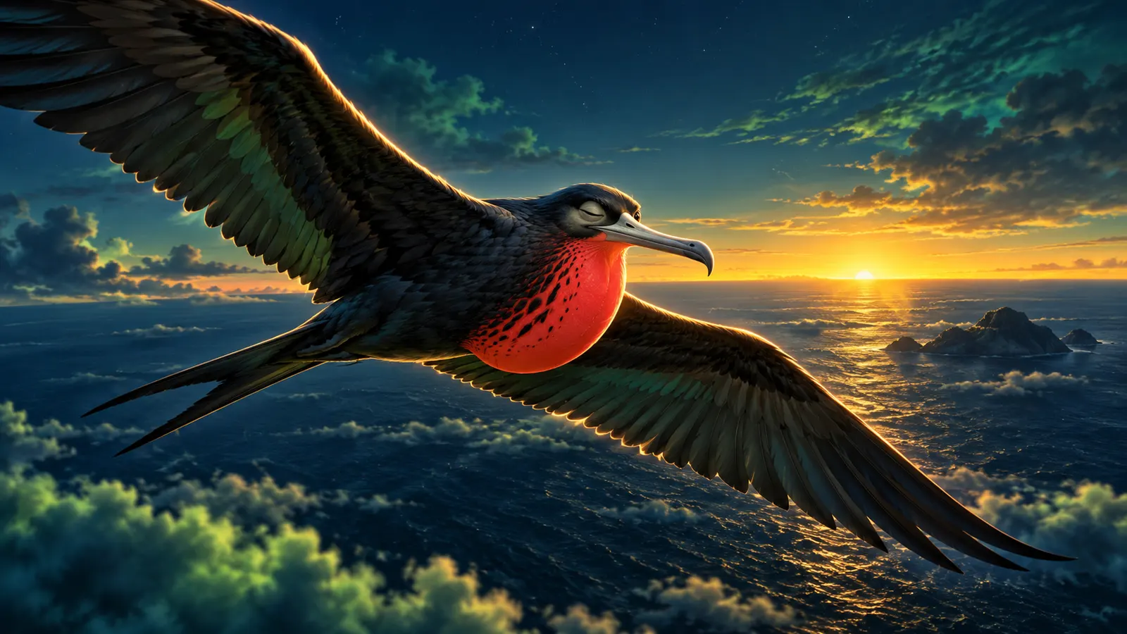 鳥は飛びながら眠れるのか？ グンカンドリの脳波が明かした「空中の1日42分睡眠」