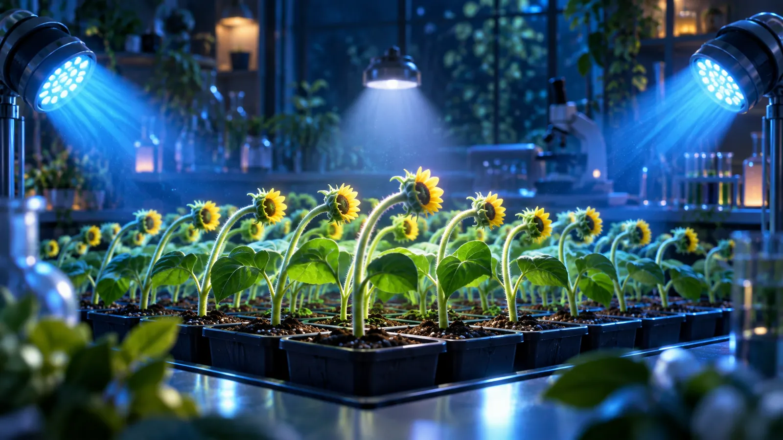 脳がないのに“錯覚”する？ ヒマワリの芽は、いちばん明るい方へ伸びるとは限らなかった