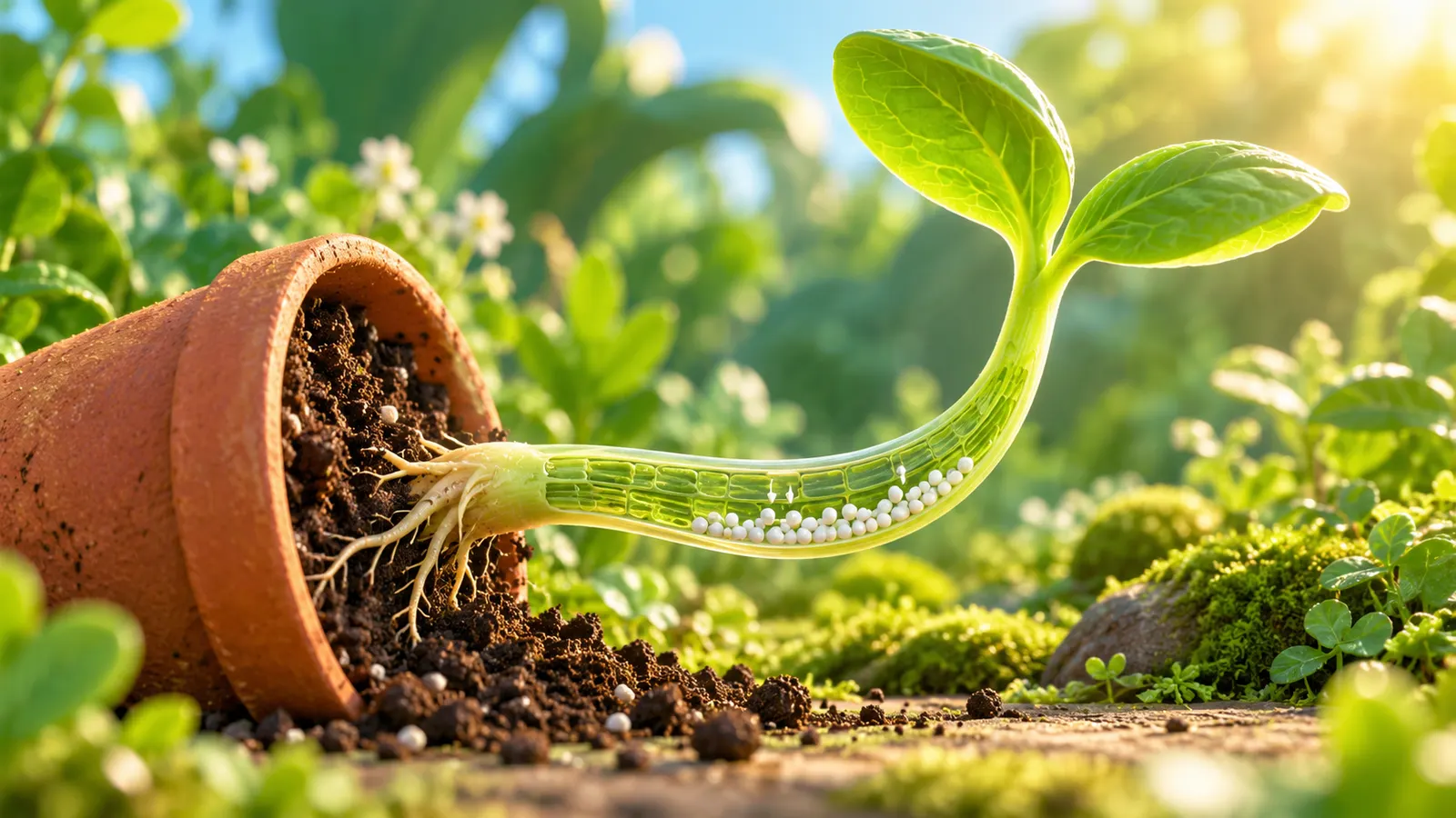 植物は細胞の中の「沈む粒」で重力を感じていた。根が下へ、芽が上へ伸びるワケ