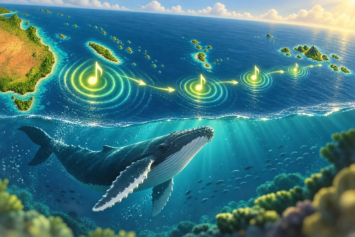 新しい歌は、波紋のように太平洋を東へ伝わっていった