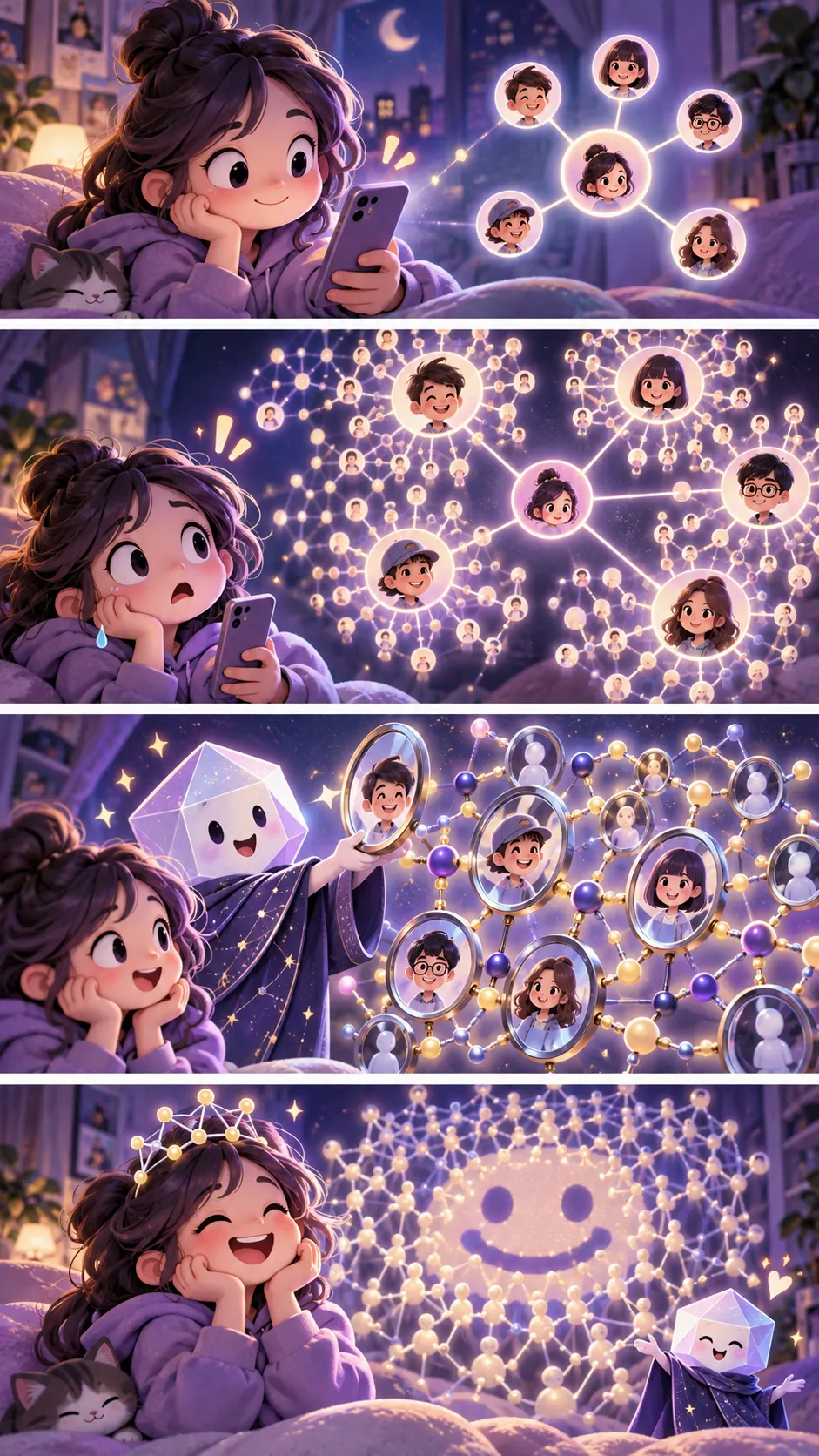 「あなたの友達は、あなたより友達が多い」は数学的にそうなりやすい。SNSで落ち込む理由がここにの4コマ漫画